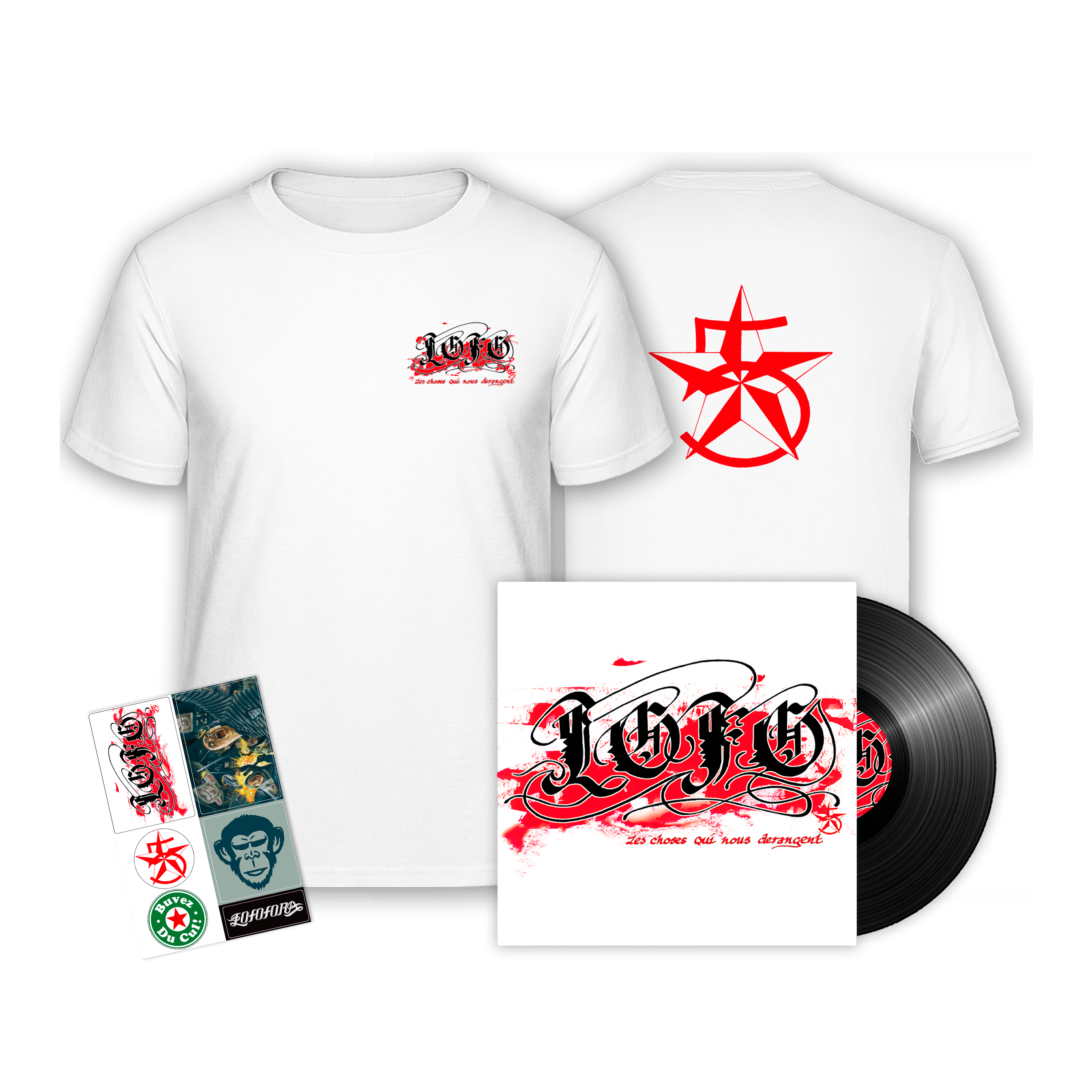 Vinyle + T-shirt + Stickers “Les choses qui nous dérangent“